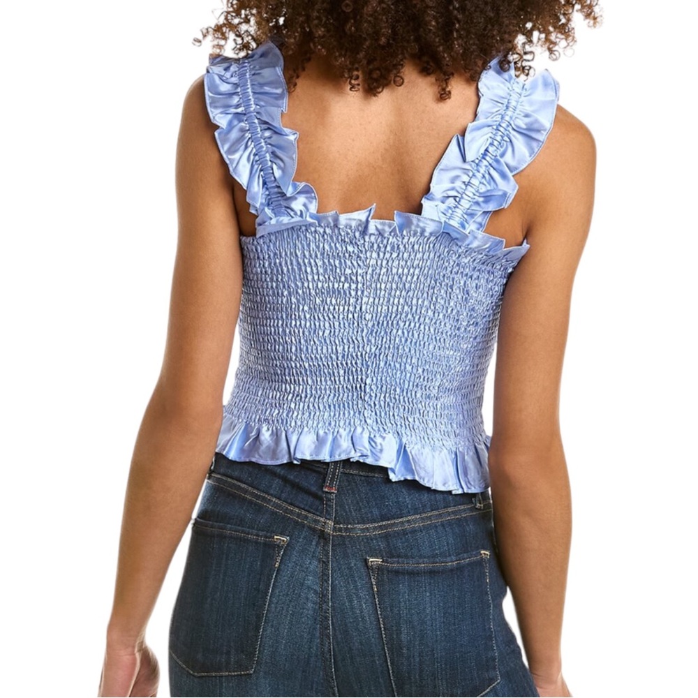 Amanda Uprichard Adelene Silk Top SZ S - Picture 3 of 5